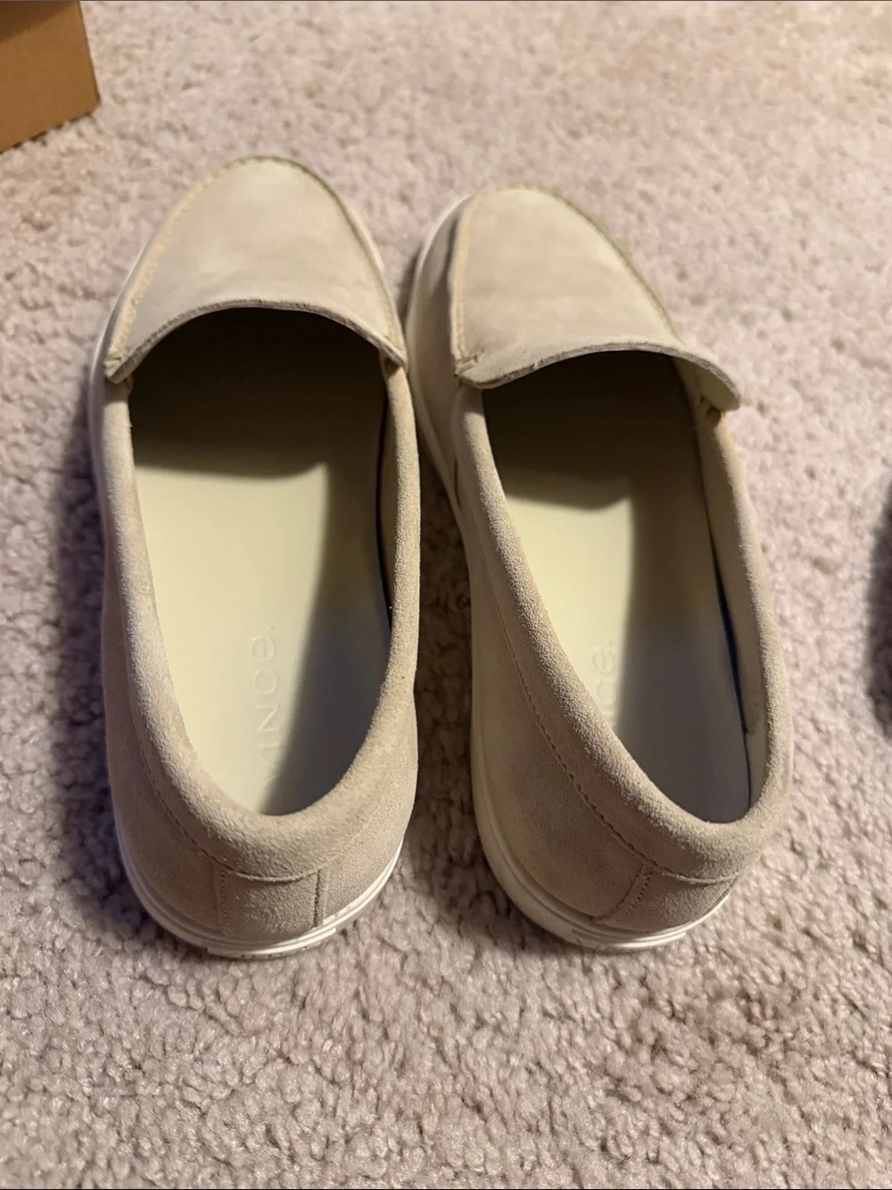 Vince Men's Suede Slip-On Loafers in Light Taupe
